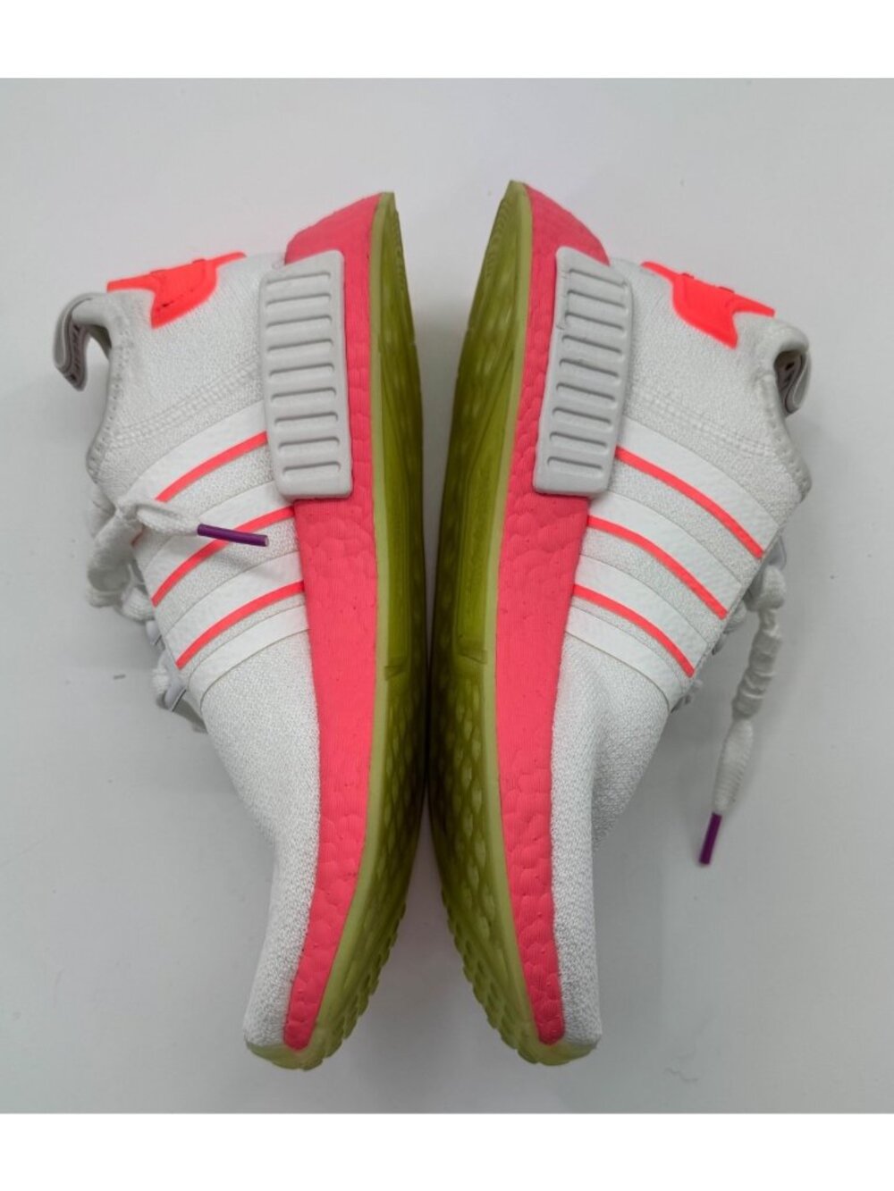 Adidas NMD_R1 Womens Shoes White & Neon Pink Size 7 Lightweight Sneakers - Picture 4 of 11
